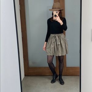 Fit and flare skirt with bow